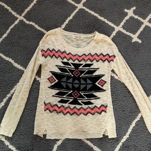 Aztec Print lightweight sweater